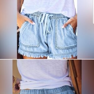 Women's Light Blue Denim Shorts